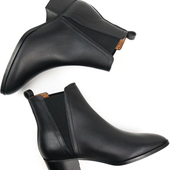 [New in Box] | Will's Vegan Shoes | Point Toe Chelsea Boots | Black | US 8.5 - Picture 2 of 9